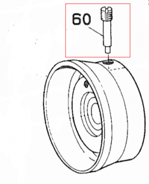 Juki 781 Винт маховика B1224-771-00C